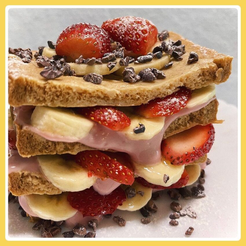Banana & Strawberry French Toast Stack