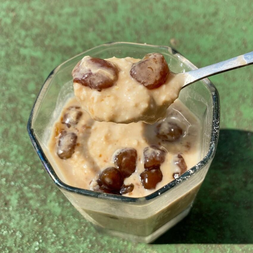 Brown Sugar Boba Milk Tea Overnight Oats