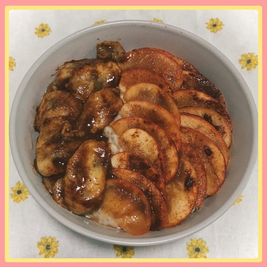 Caramelised Apple & Banana Oatmeal