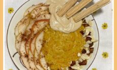 Carrot, Pear & Almond Golden Oatmeal Bowl