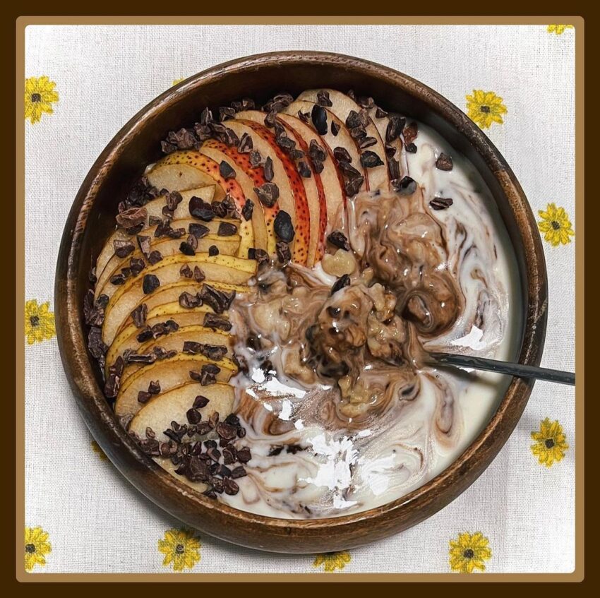 ‘Nutella’ Pear Oatmeal