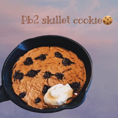 Peanut butter skillet cookie