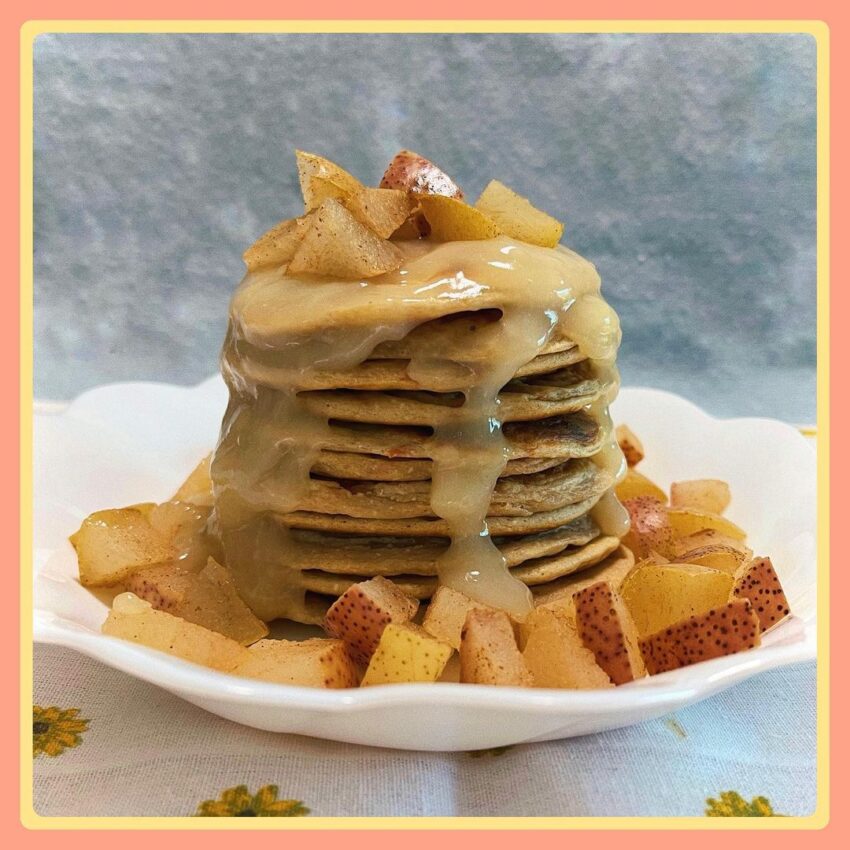 Pear Custard Pancakes