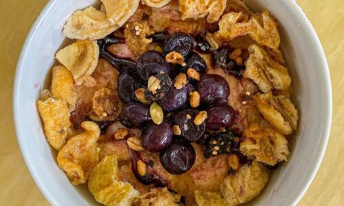 Triple Blueberry Bread Pudding