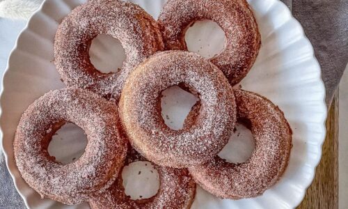 Baked Donuts With Applesauce And Cinnamon