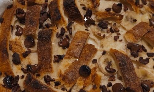 Banana & Choc Protein Bread Pudding