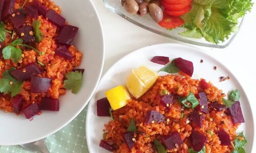 Beetroot Bulgur (Pancarlı Bulgur Pilav)