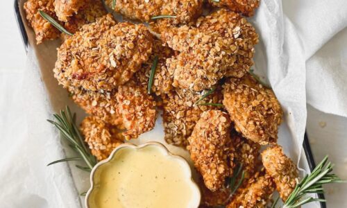 Crispy Chicken Strips With A Honey Mustard Sauce - Main Dishes Recipes dari Oat