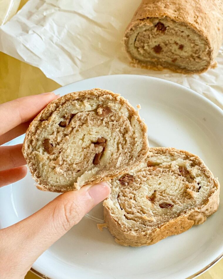 Gluten Free Taro Swirl Bread