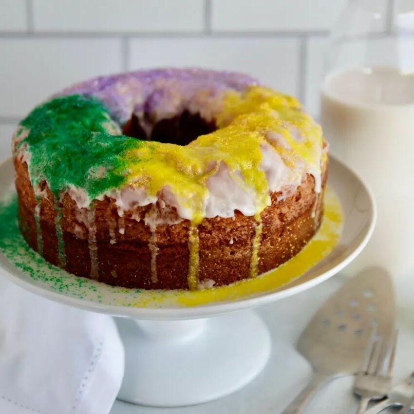 Keto Mardi Gras King Cake
