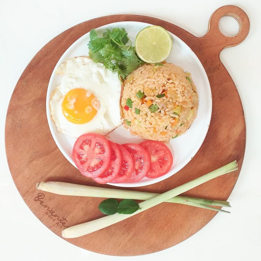 Lemongrass & Lime Leaf Fried Rice (Nasi Goreng Serai & Daun Limau)