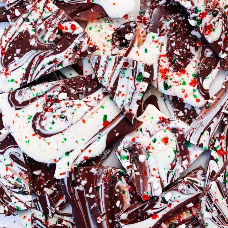 Marbled Peppermint Bark
