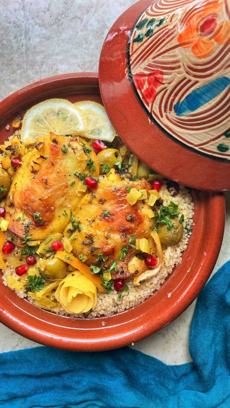 Moroccan Preserved Lemon And Olive Chicken Tagine