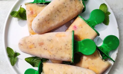 Peach & Chia Seeds Yoghurt Popsicles