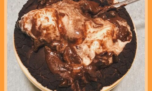 Red Kidney Bean Marshmallow Molten Cake