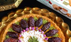 Saffron Custard Kunafa Tart