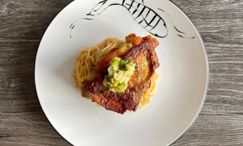 Scallion Oil Chicken With Instant Noodles