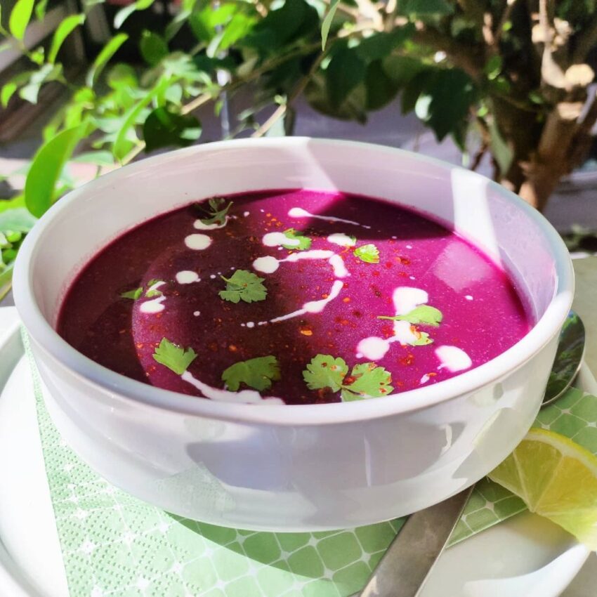 Spiced Purple Carrot Soup