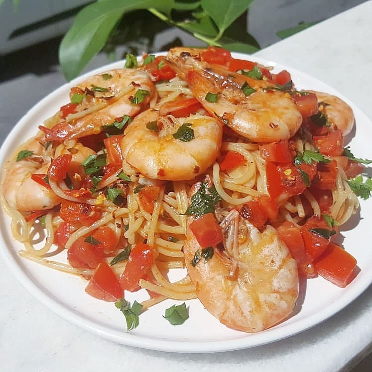 Spicy Spaghetti Gamberi