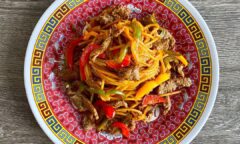 Stir-fry Spaghetti With Beef In Pepper Sauce