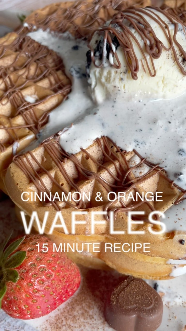 15 Min Cinnamon & Orange Waffles