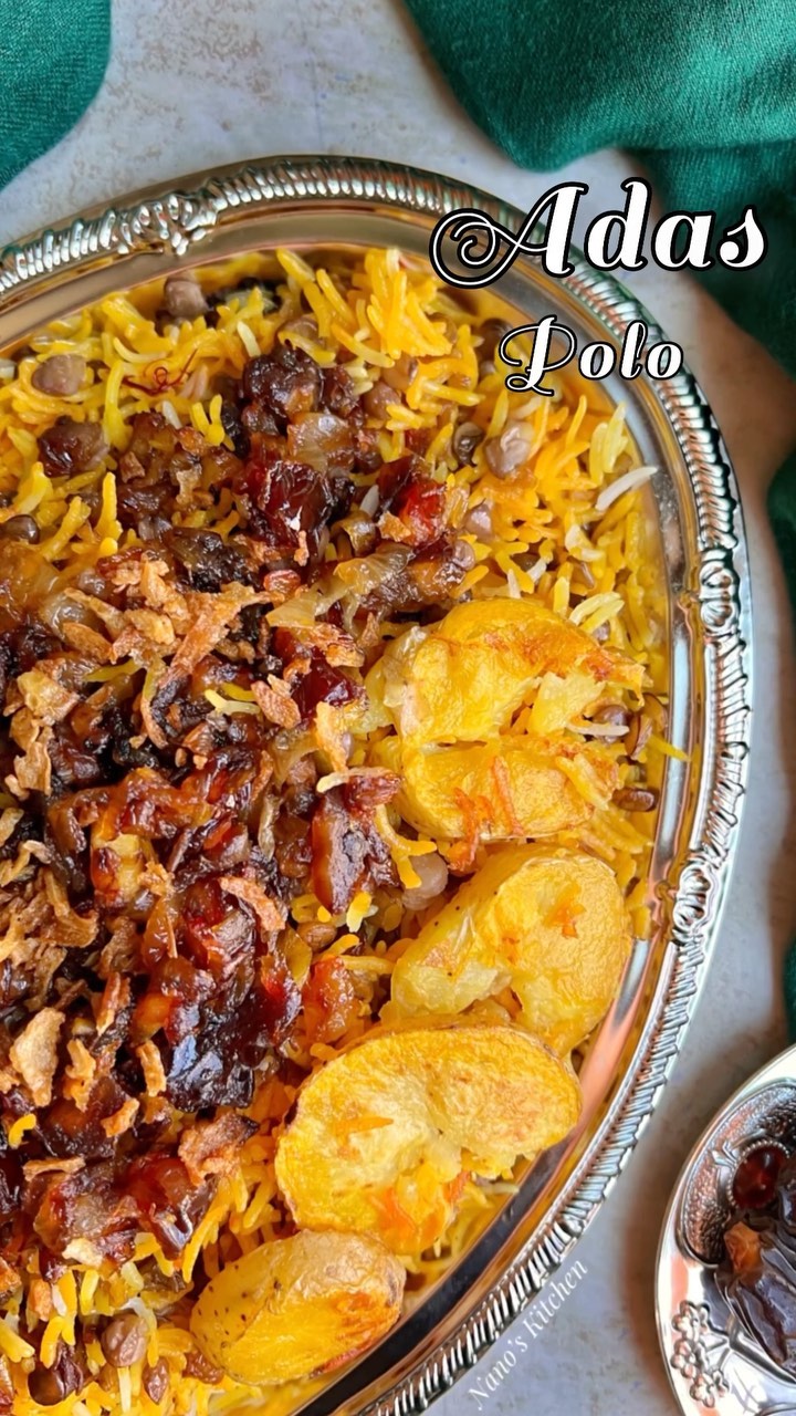 Adas Polo (Persian Lentil & Dates Rice Pilaf)