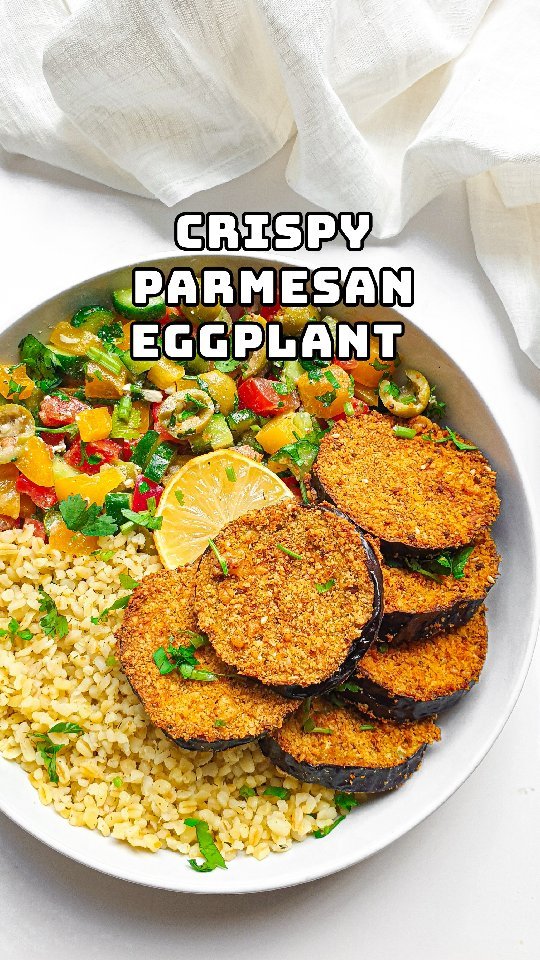 Air-fryed Crispy Parmesan Eggplant
