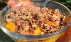 Airfried Peach Cobbler