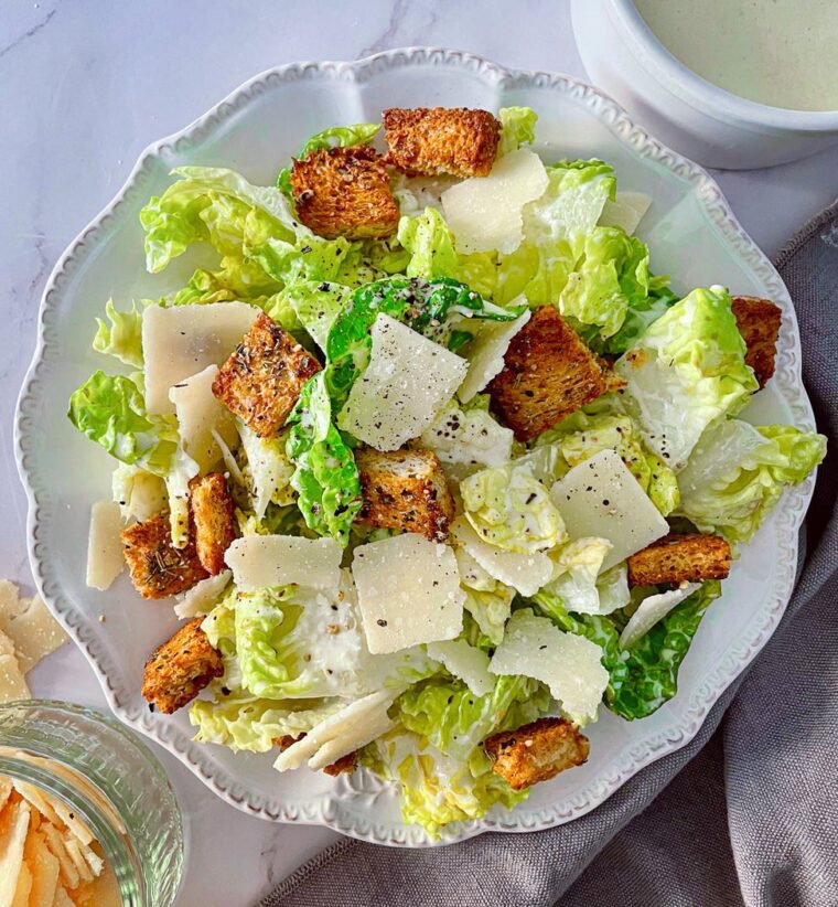 Caesar Salad With Homemade Croutons