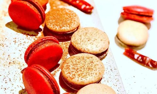 Chilli Chocolate Valentines Macarons