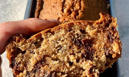 Dark Chocolate Chip Banana Bread (Made W/oats) - Cake & Bread Recipes dari Banana
