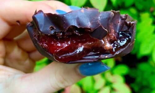 Dark Chocolate Raspberry Vampire Cups