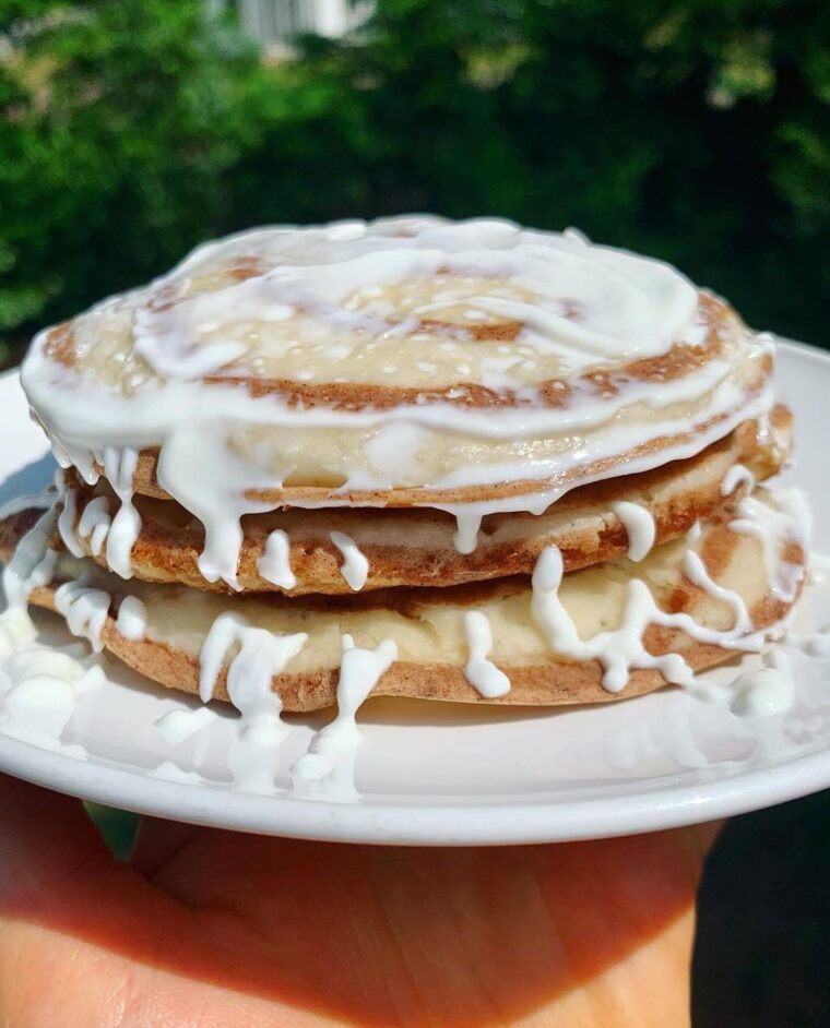 Easy Cinnamon Swirl Blender Pancakes