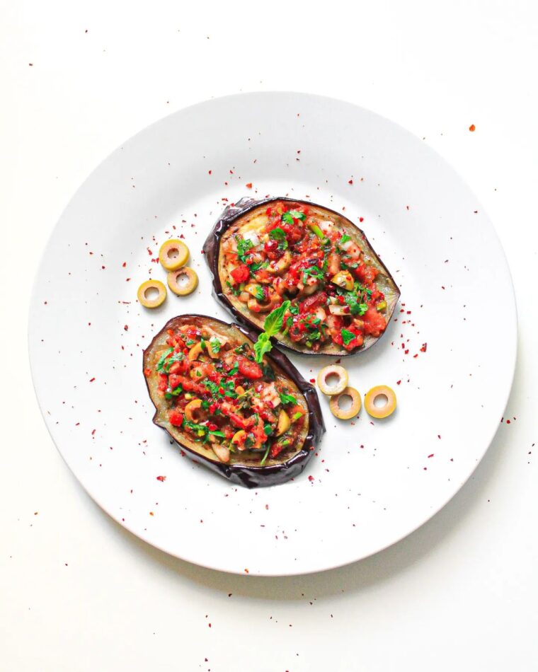 Grilled Eggplant Bruschetta