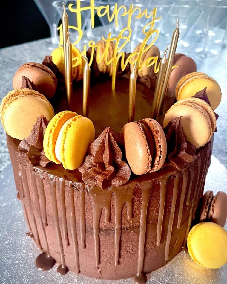 Homemade 3 Layer Chocolate Fudge Drip Birthday Cake