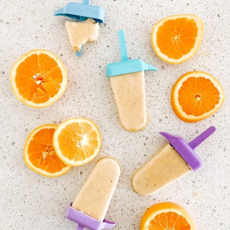 Homemade Creamsicle Pops