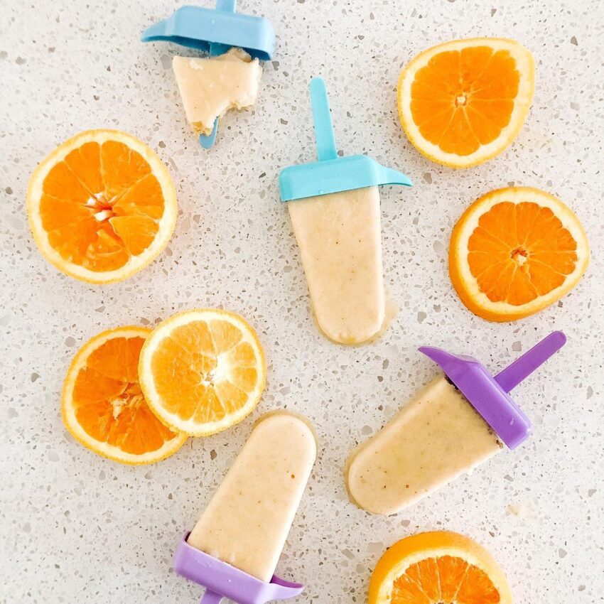 Homemade Creamsicle Pops