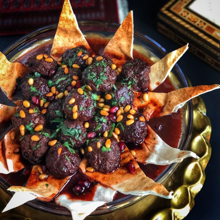 Kabab Karaz (Sweet And Sour Cherry Meatballs)