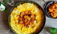 Korean Spicy Chicken With Corn Cheese