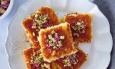 Lebanese Nammoura Infused With Orange Blossom Water