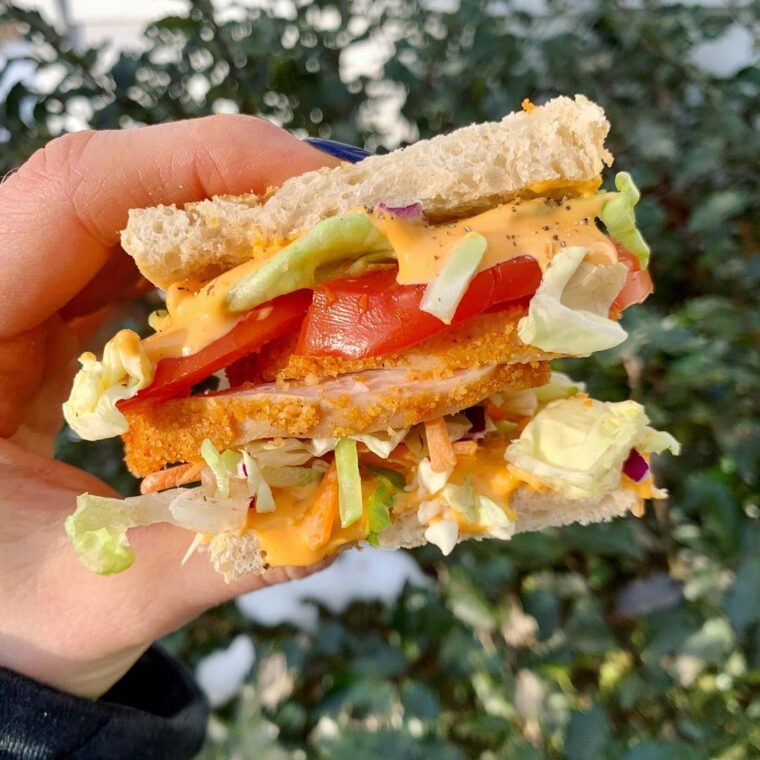 Loaded Chipotle Chicken Sandwich With Homemade Vegan Chipotle Mayo
