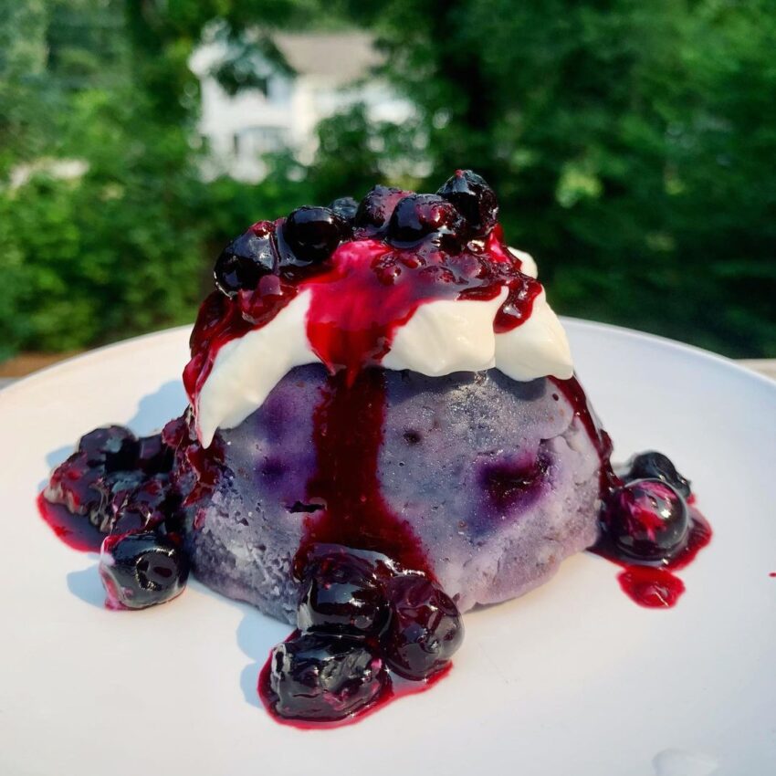 Microwave Blueberry Oat Muffin