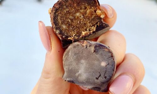 No Bake Almond Butter Date Protein Balls