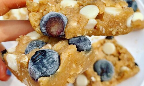 No Bake Blueberry Muffin Energy Bars