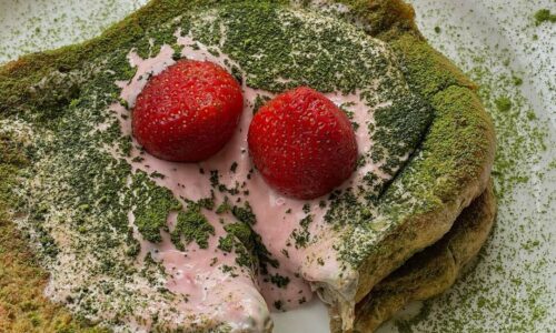 Strawberry Matcha Lava Toast