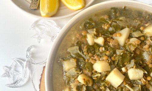 Swiss Chard Lentil Soup (3adas B’hamoud)