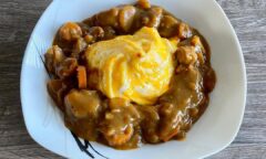Tornado Omelette Rice With Japanese Chicken Curry