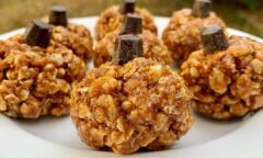 4 Ingredient Peanut Butter Crunch Pumpkins