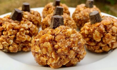 4 Ingredient Peanut Butter Crunch Pumpkins