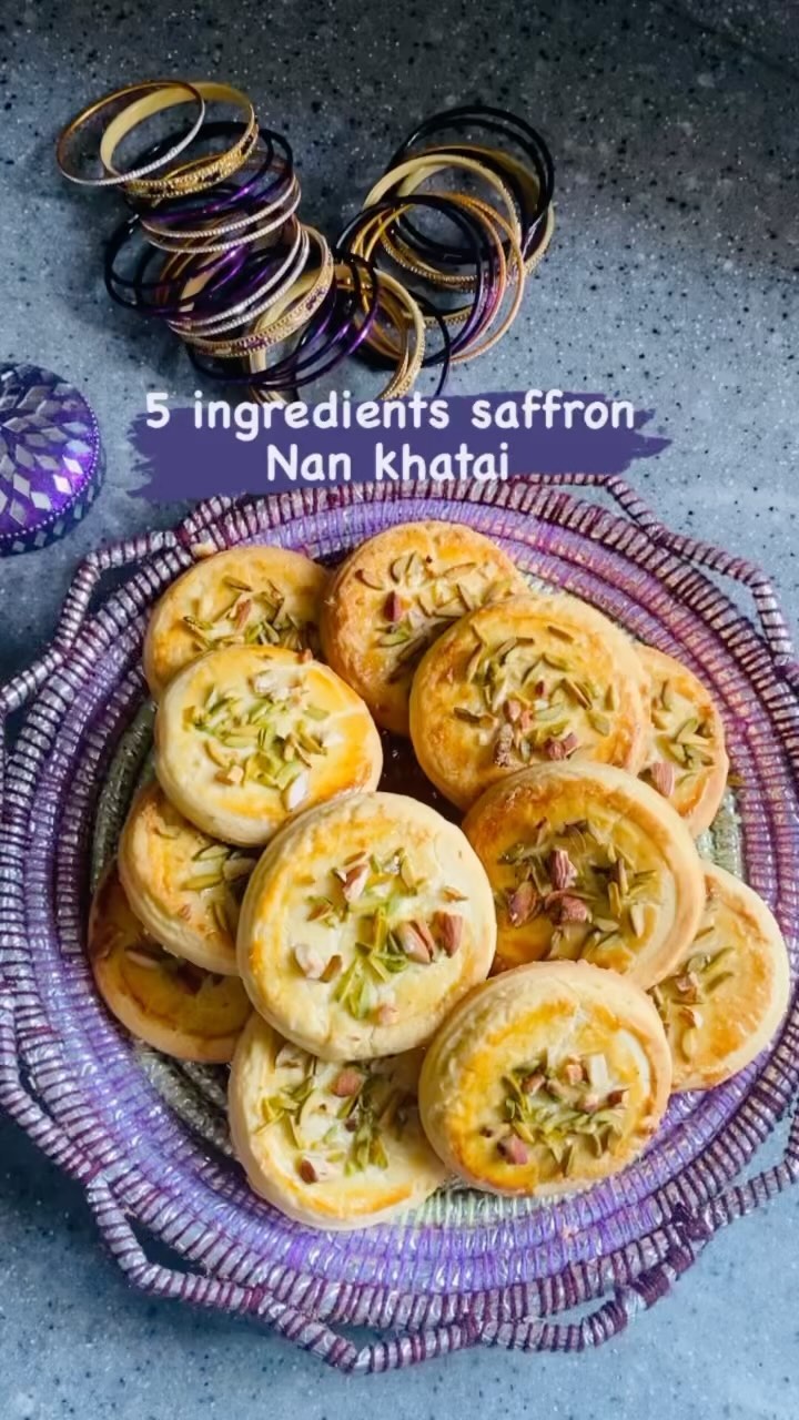5 Ingredients Saffron Nan Khatai